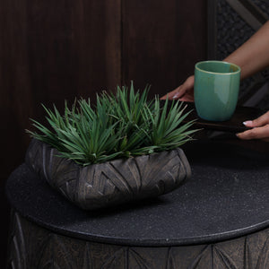 Foliara Weave Planter - Brown