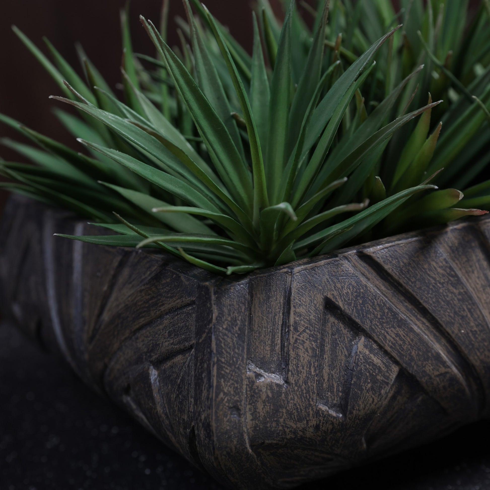 Foliara Weave Planter - Brown