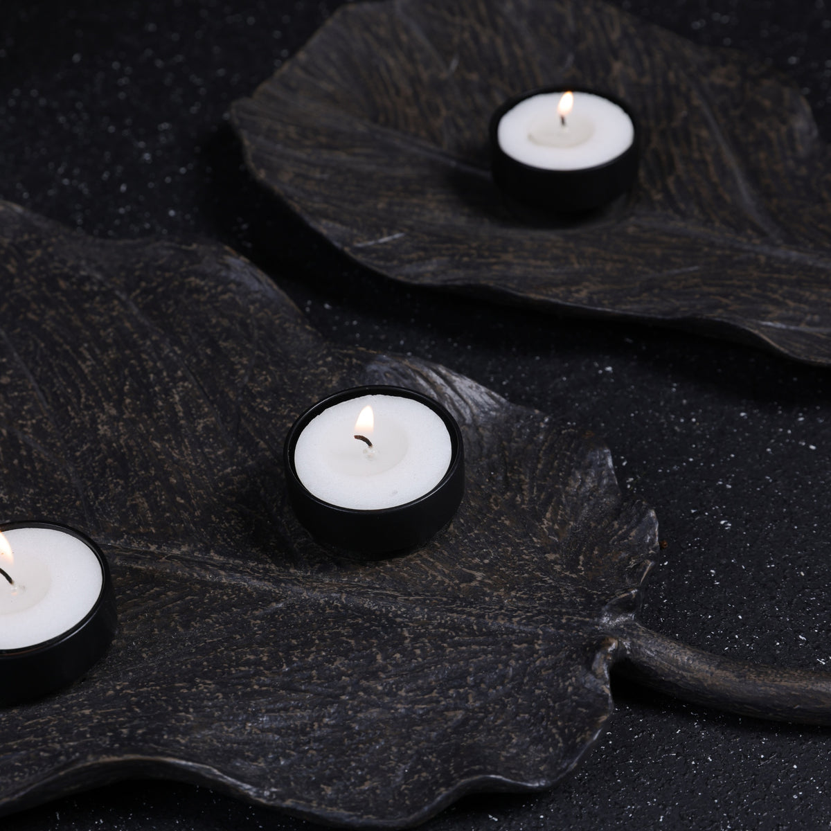 Folia Candle Plate - Brown