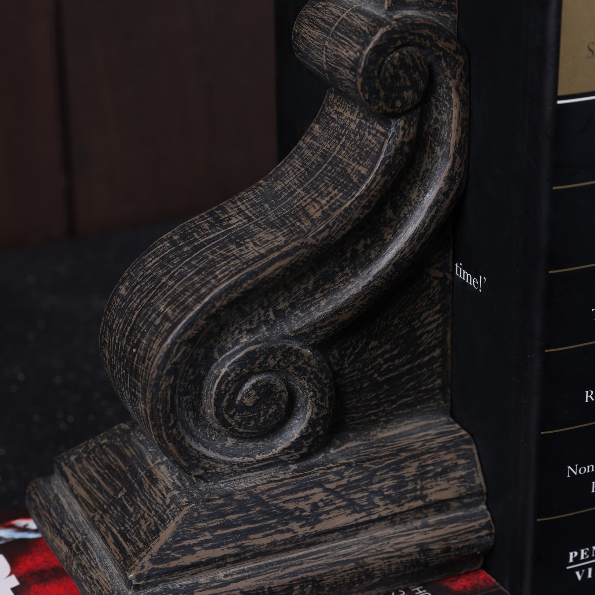 Ionic Scroll Bookend - Brown