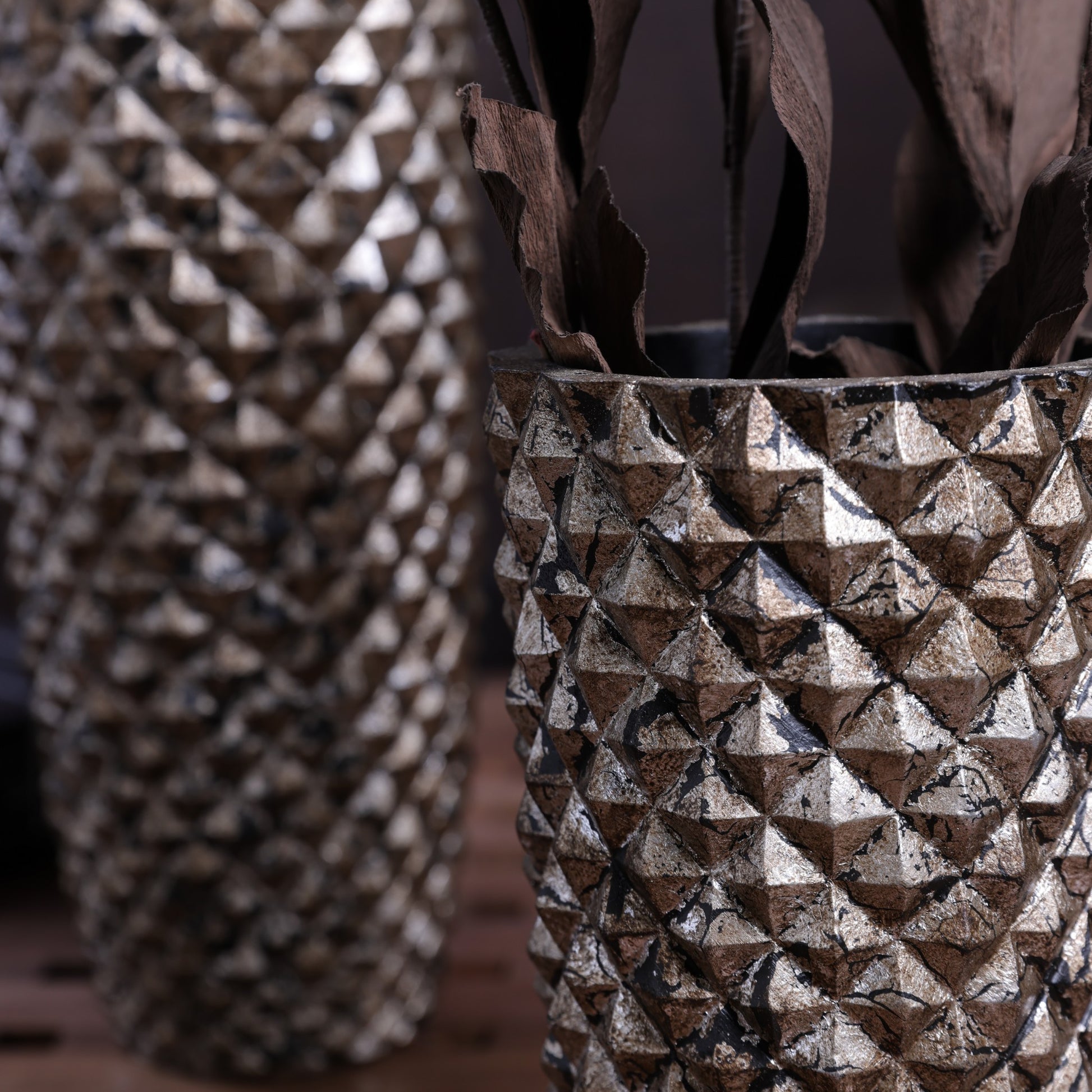 Geodara Vase - Silver