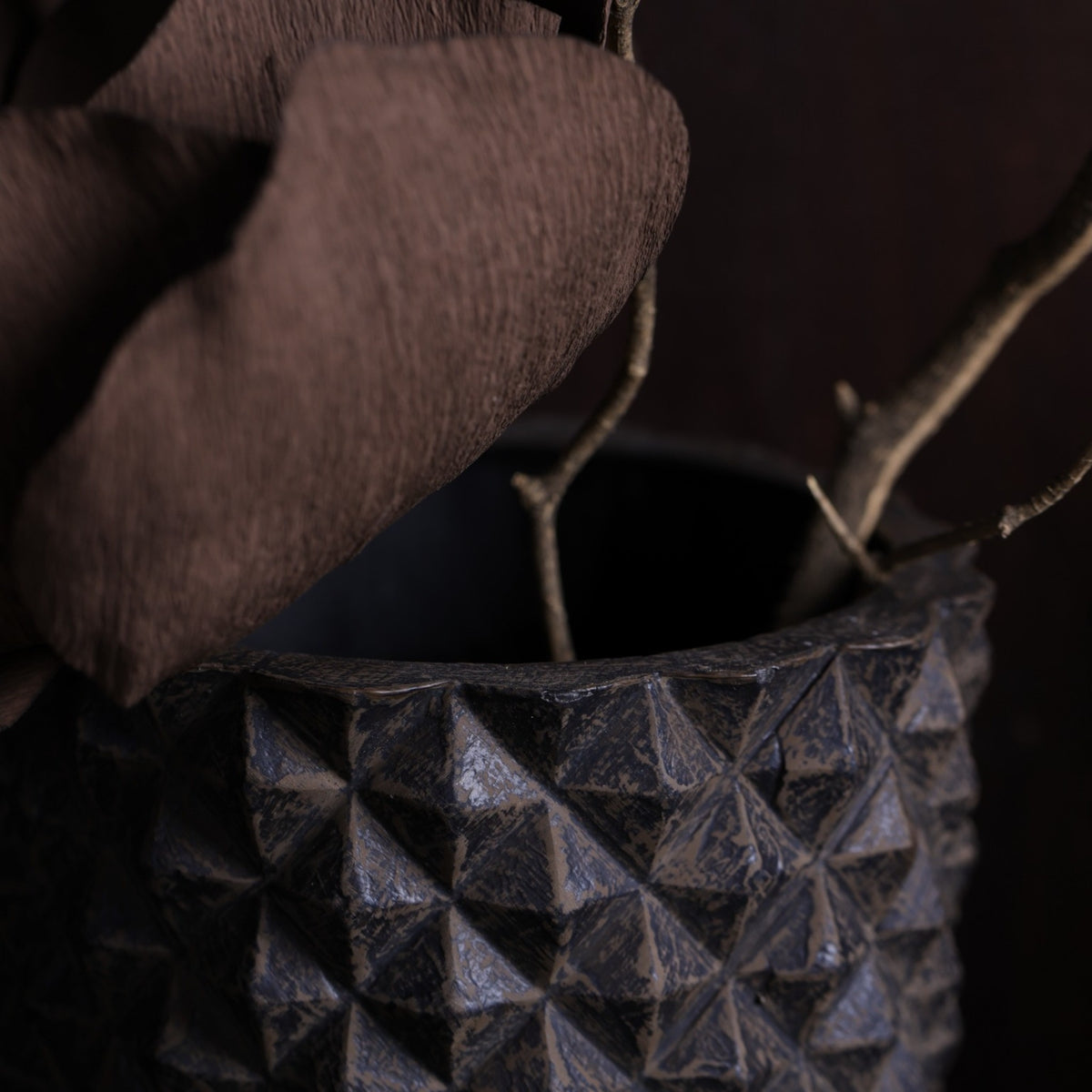 Geodara Vase - Brown