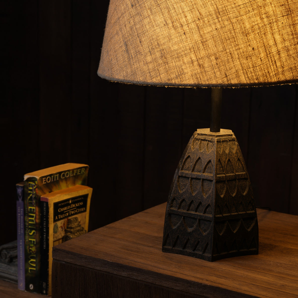 Petara Table Lamp (Short) - Brown