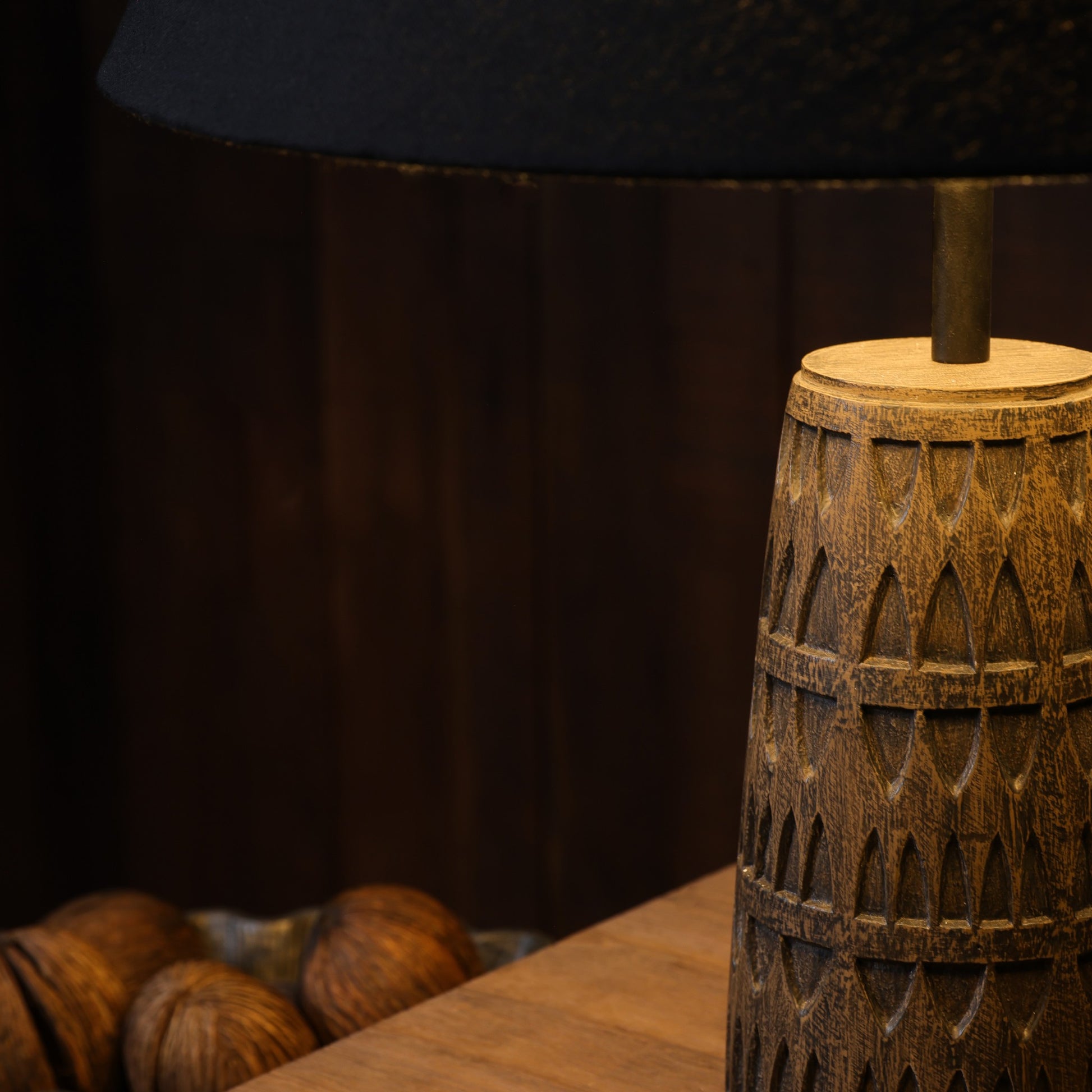 Petara Table Lamp (Long) - Brown
