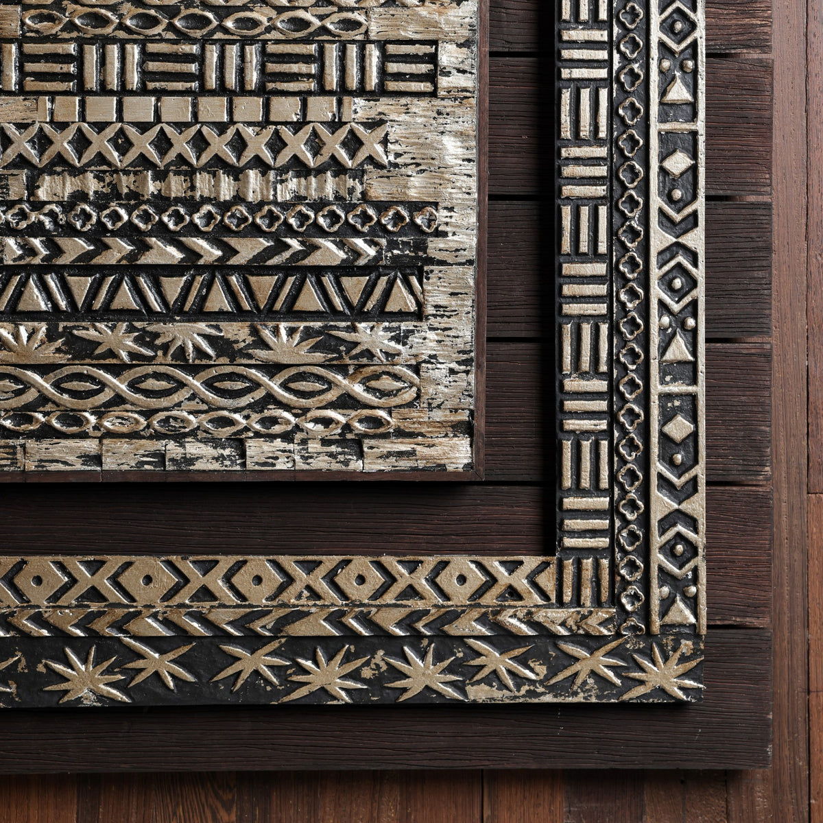 Framed Bandara Panel - Silver