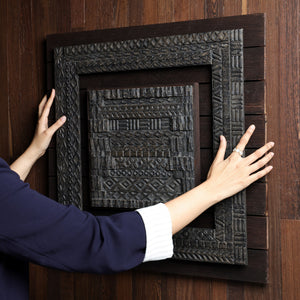 Framed Bandara Panel - Brown