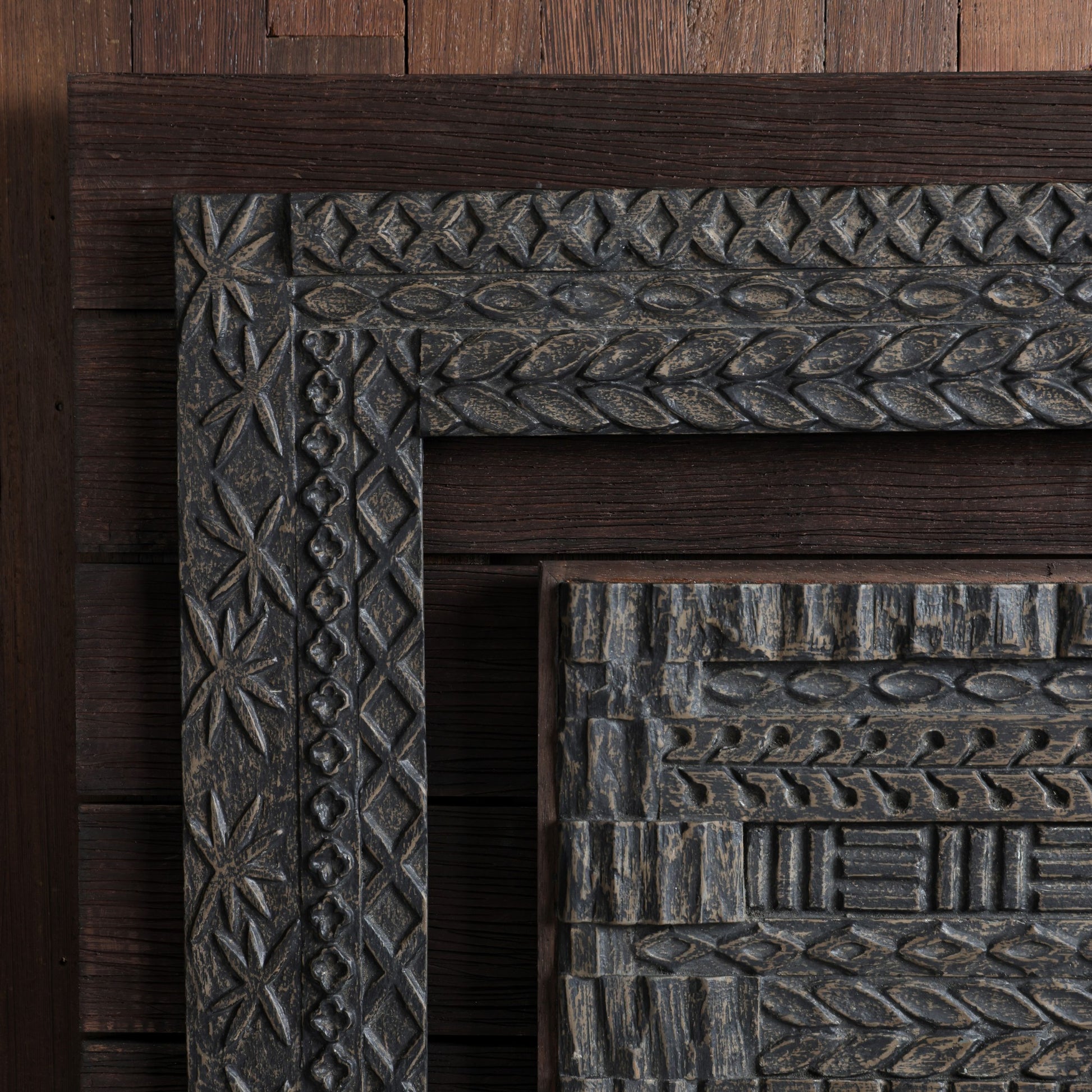 Framed Bandara Panel - Brown