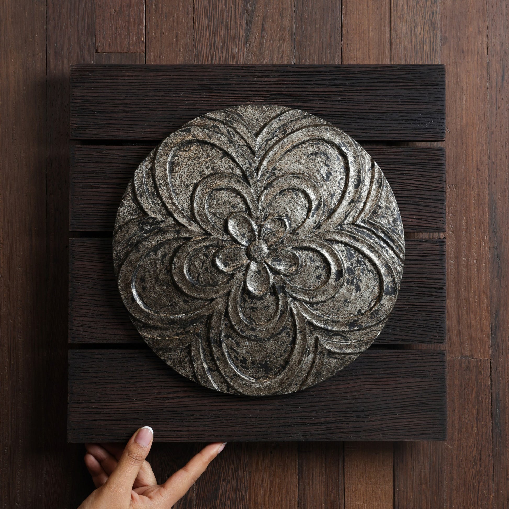 Rosette Bloom Disc - Silver