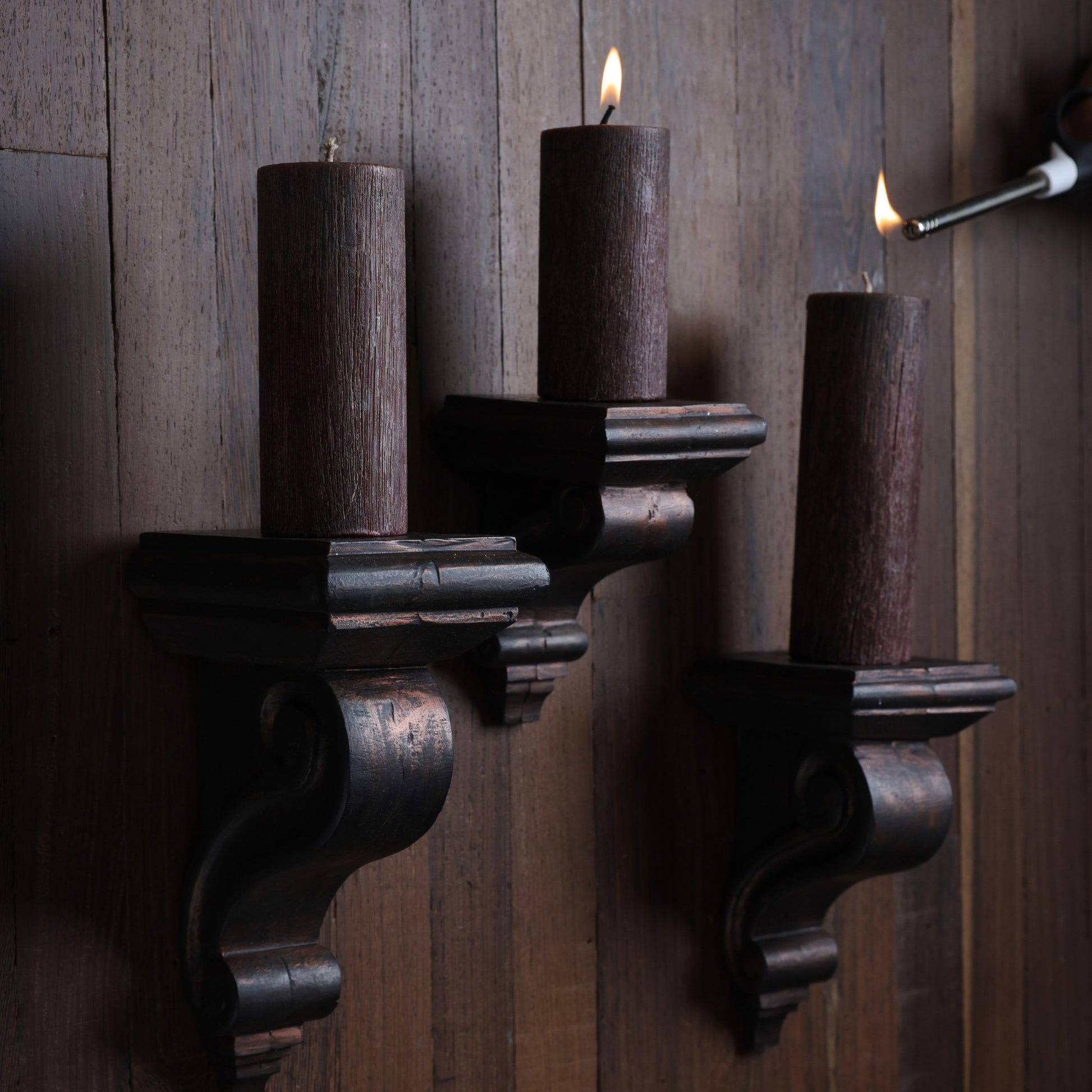 Ionic Scroll Bracket - Copper