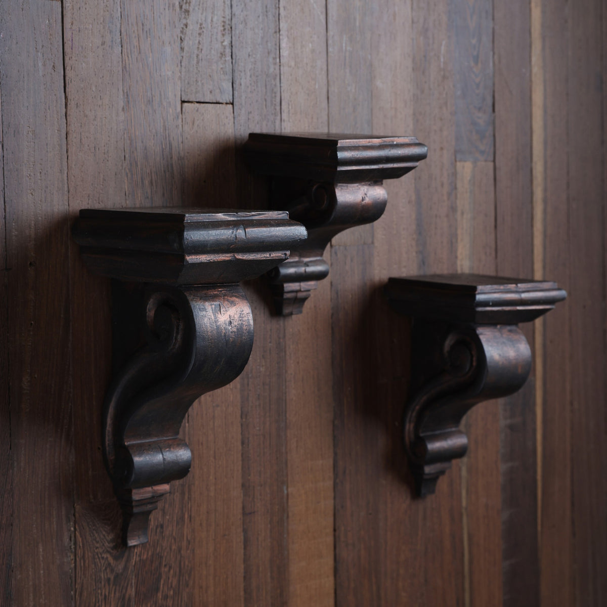 Ionic Scroll Bracket - Copper